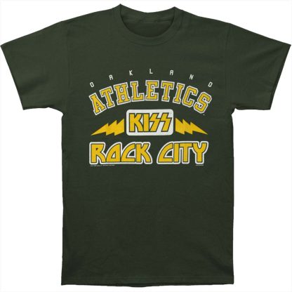 KISS Oakland Athletics Baseball Rock City T-shirt