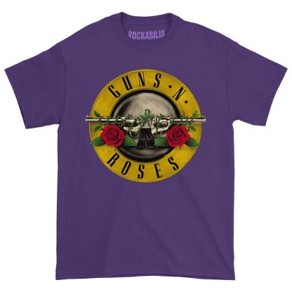 GUNS N ROSES Classic Logo On Purple (Rockmerch Exclusive) T-shirt